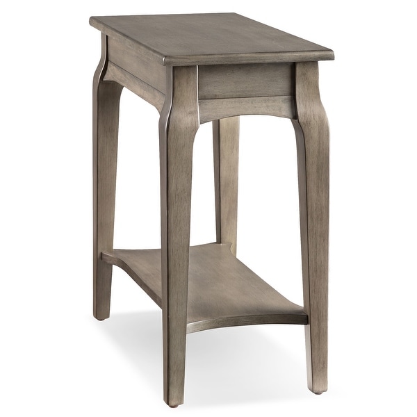 Narrow Chairside Grey Wood Table