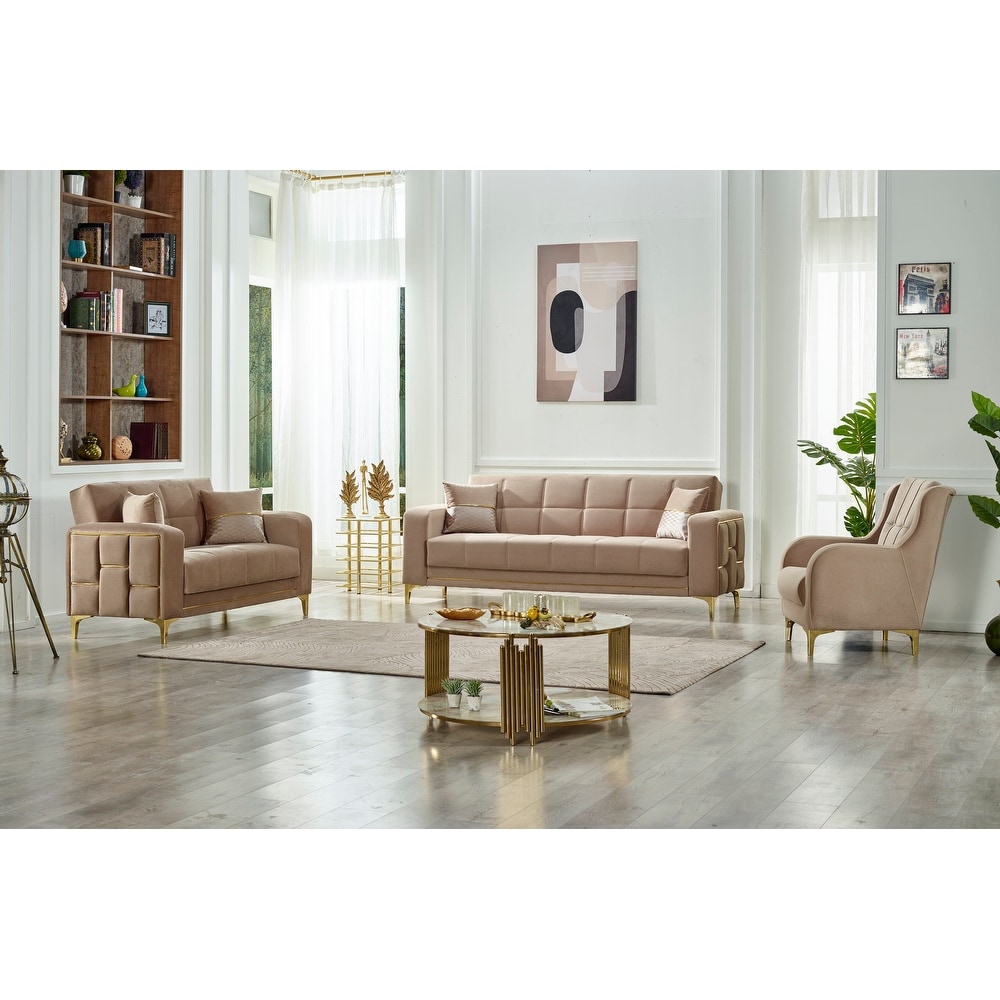 Alicce One Sofa One Loveseat One Chair Living Room Set