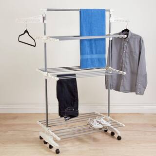 Everyday Home Rolling Stainless Steel Drying Rack 82-CRTR29