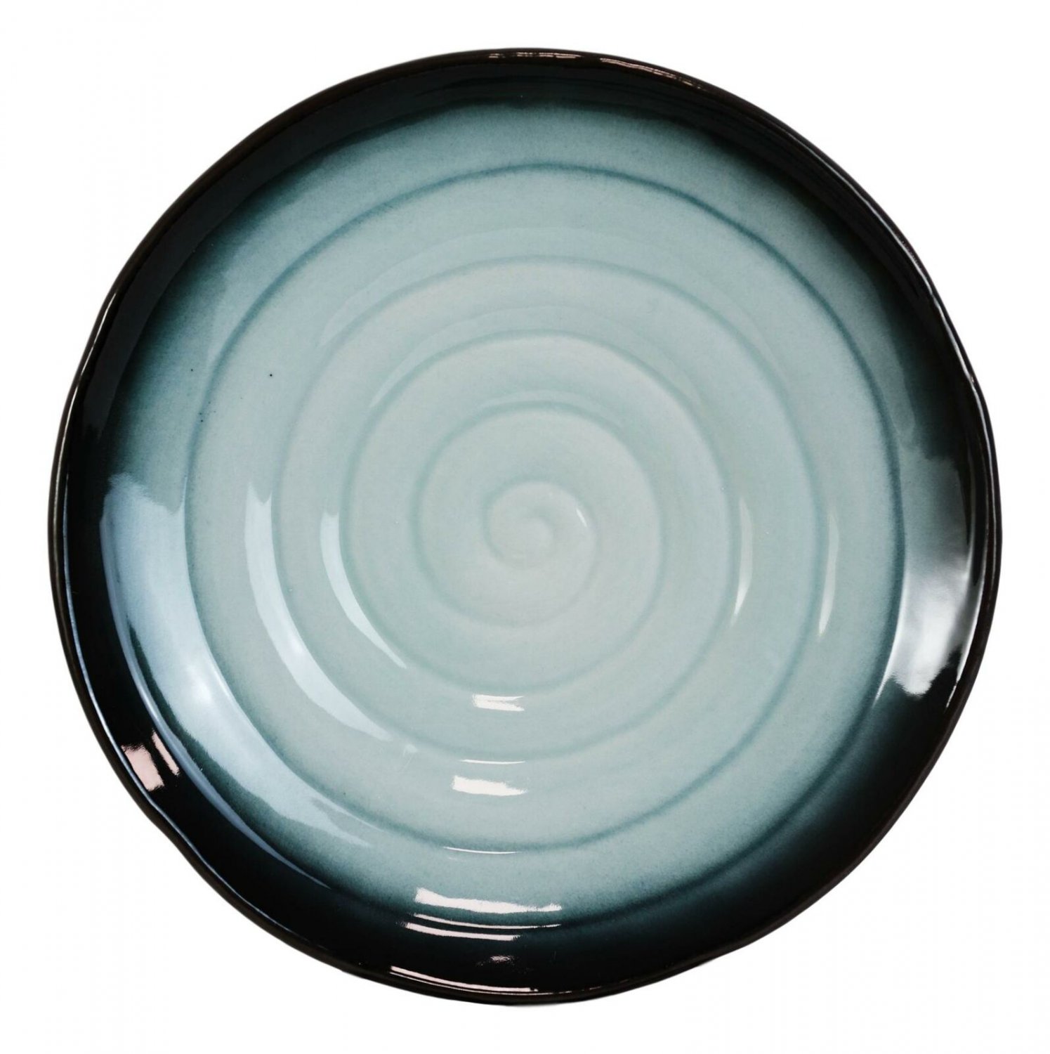 1 Pack Of 5 Ceramic Zen Blue Lunch Salad Appetizer Deep Plates Or Shallow Bowls EBR02