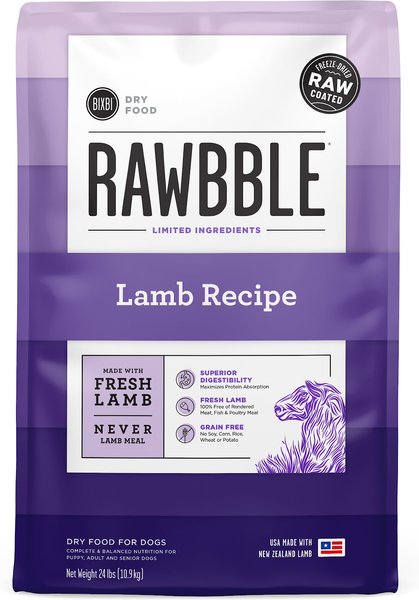 BIXBI RAWBBLE Fresh Lamb Recipe Limited Ingredient Grain-Free Dry Dog Food