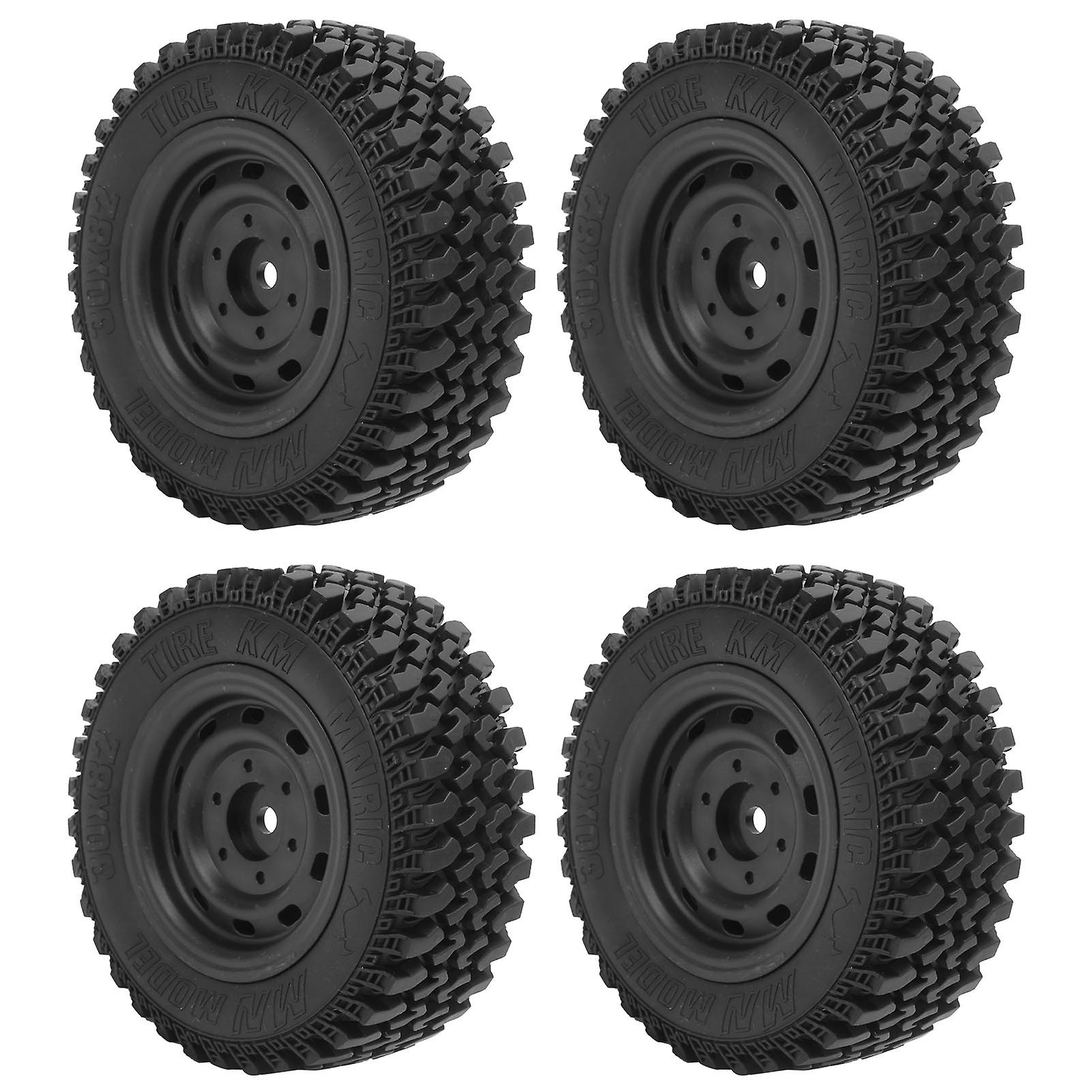 4pcs Professional Plastic Rubber Tire Rc Accessory Upgrade Parts Fit For Mn86 Rc Car