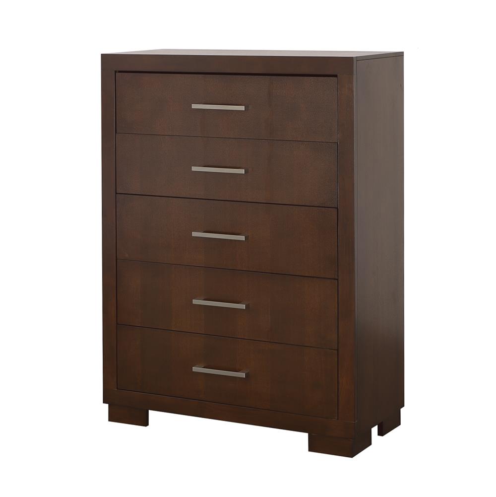 Jessica 5-drawer Chest Cappuccino