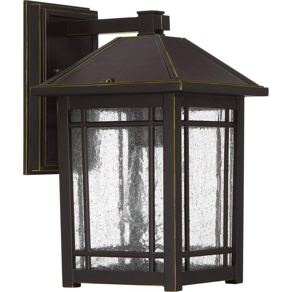 Quoizel Cedar Point 1-Light Bronze Outdoor Wall Lantern Sconce CPT8408PN