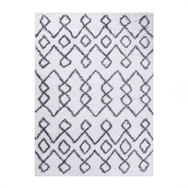 Superior Boho Geometric Shag Area Rug