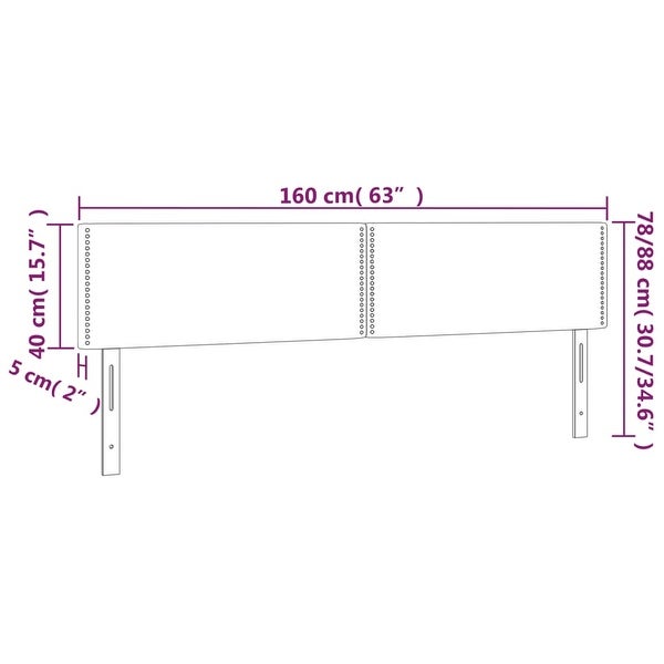 vidaXL Headboard Light Gray 39.4