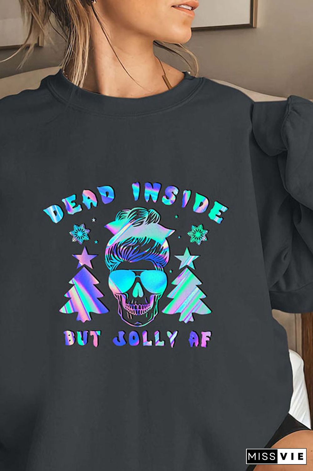 DEAD INSIDE BUT JOLLY AF Crewneck Sweatshirt Wholesale