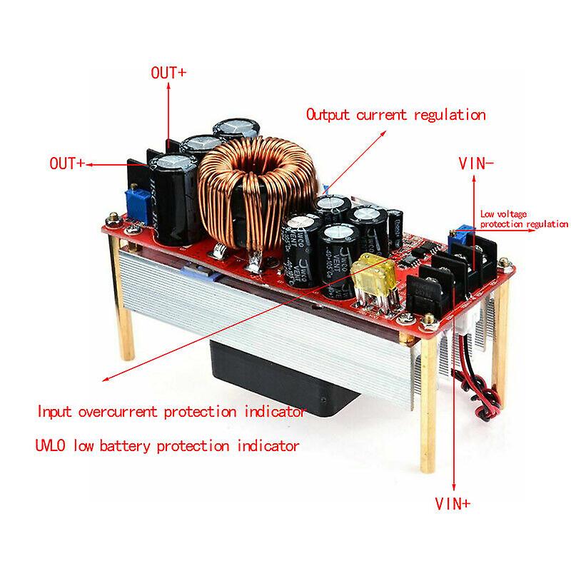 1500w 30a Dc-dc Boost Converter 10-60v To 12-90v Step Up Power Supply Module New W12638771