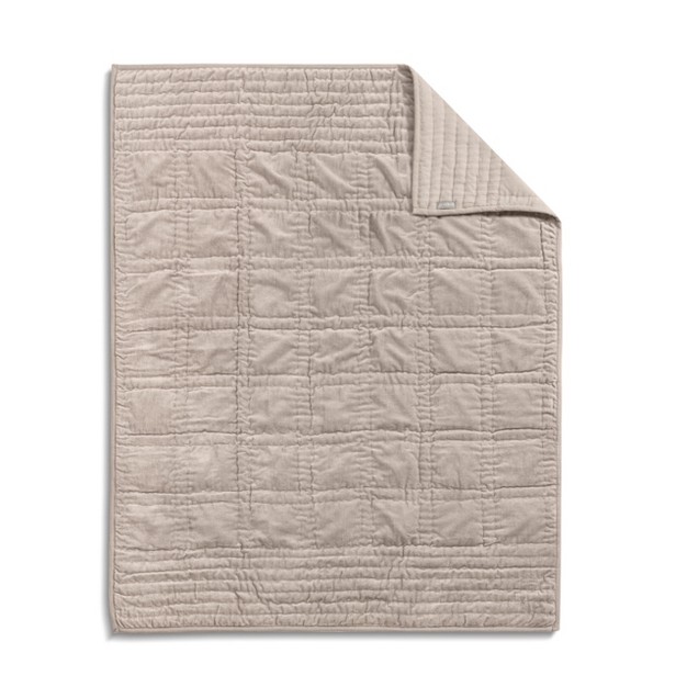 Demdaco Velvet Throw Blanket Beige