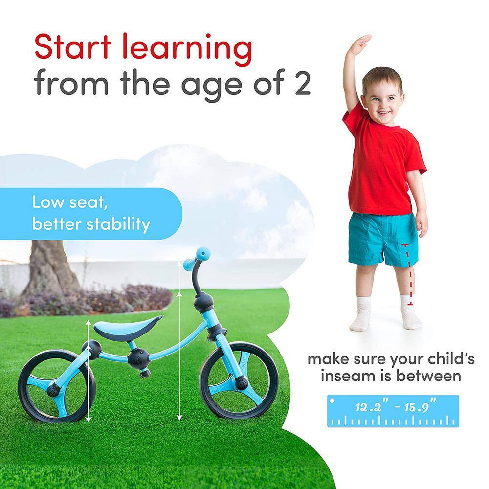 SMARTRIKE Blue Lightweight Adjustable Kids Running Bike 2-In-1 Balance Bike 1050300