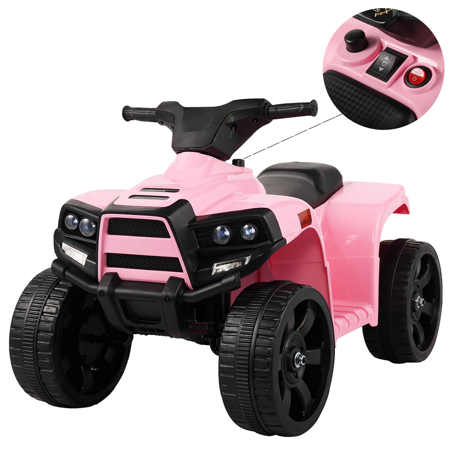 Seizeen Ride On Toy, 6V Ride On ATV for Kids, Electric 4 Wheeler Quad Bike, Ride On Car With Rechargeable Battery, Pink