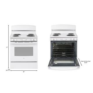 GE 30 in. 5.0 cu. ft. Electric Range in White JBS460DMWW