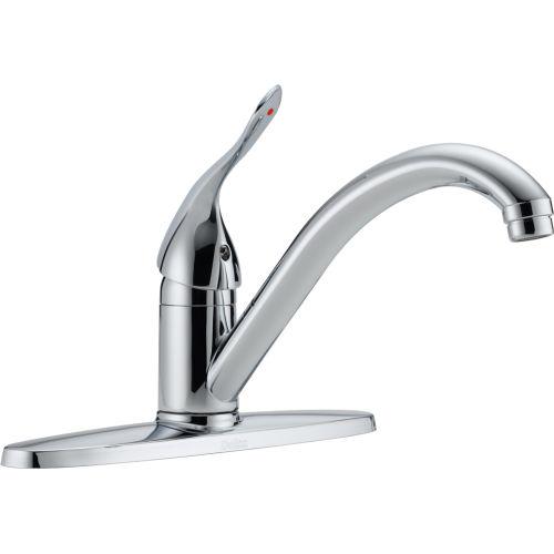 Delta 100LF-HDF Classic Single Handle Centerset Kitchen Faucet， Chrome