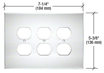 CRL PMP303 Clear Triple Duplex Acrylic Mirror Plat...