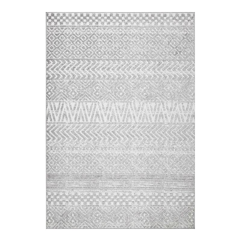 nuLOOM Kamryn Raised Tribal Bands Indoor/Outdoor Area Rug