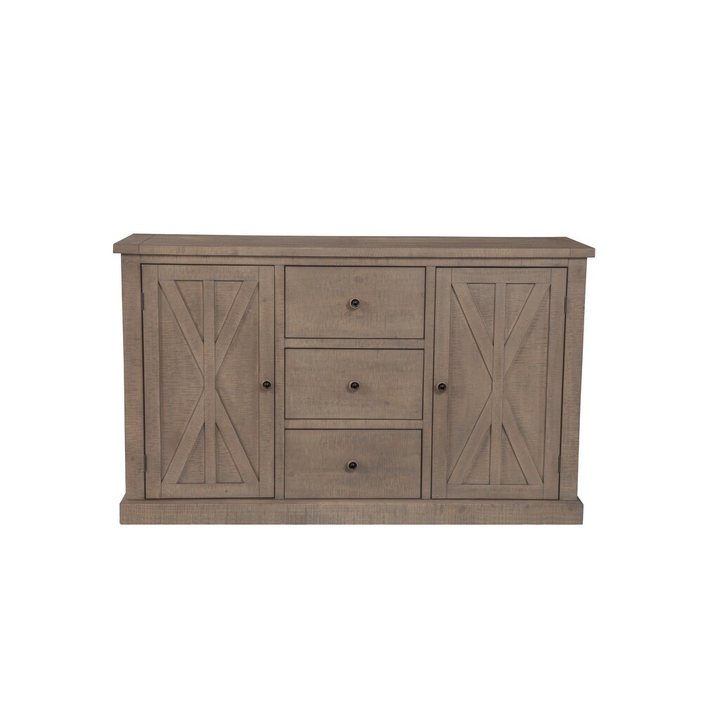 Alpine Furniture Arlo Wood Sideboard  Natural Brown