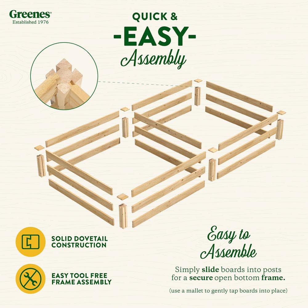 Greenes Fence 4 ft. x 8 ft. x 10.5 in. Original Cedar Raised Garden Bed RC6T21B