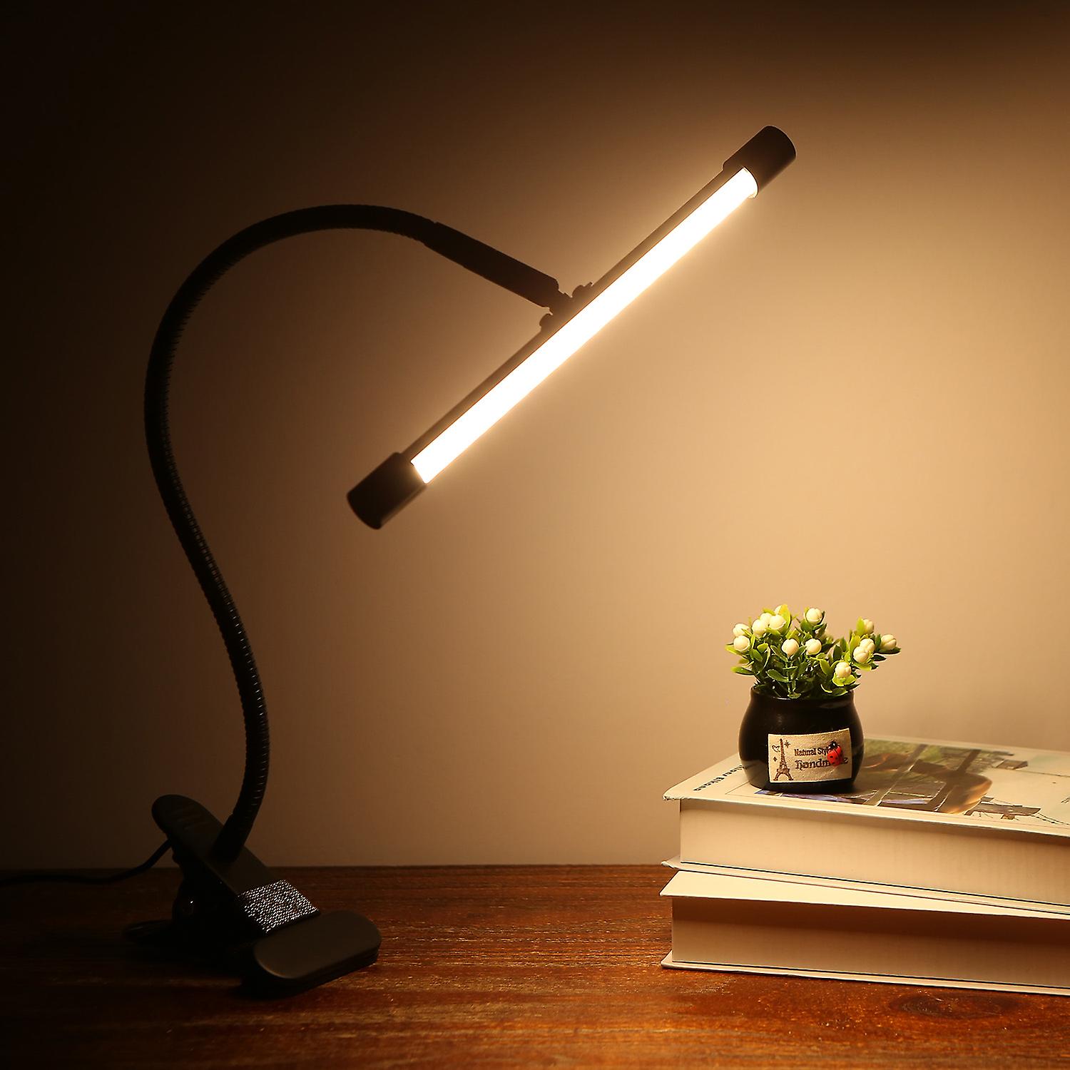 D C 5 V 7 W 36 Leds Clamp Clip Desk Light Table Lamp Usb Powered Operated 3 Colors Temperature Changing 10 Levels Adjustable Brightness Dimmable Flexi