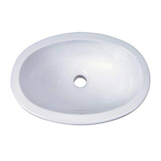 Barclay Products Lily Drop-In Bathroom Sink in White 4-525WH