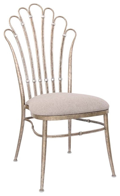 Kalco Lighting Biscayne Dining Chair  Platinum   Midcentury   Dining Chairs   by Homesquare  Houzz