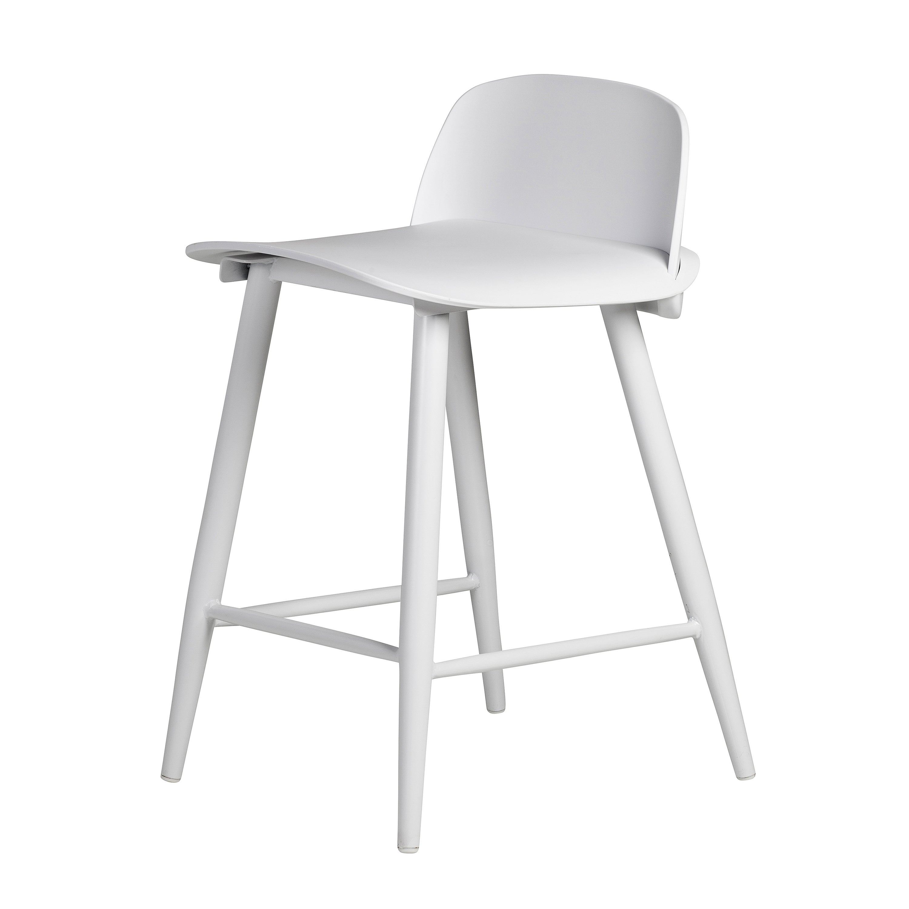 Scandinavian Counter Stool in White