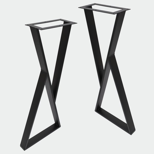 Home Soft Things Z Shape Iron Table Legs 2 Pieces Side Table legs