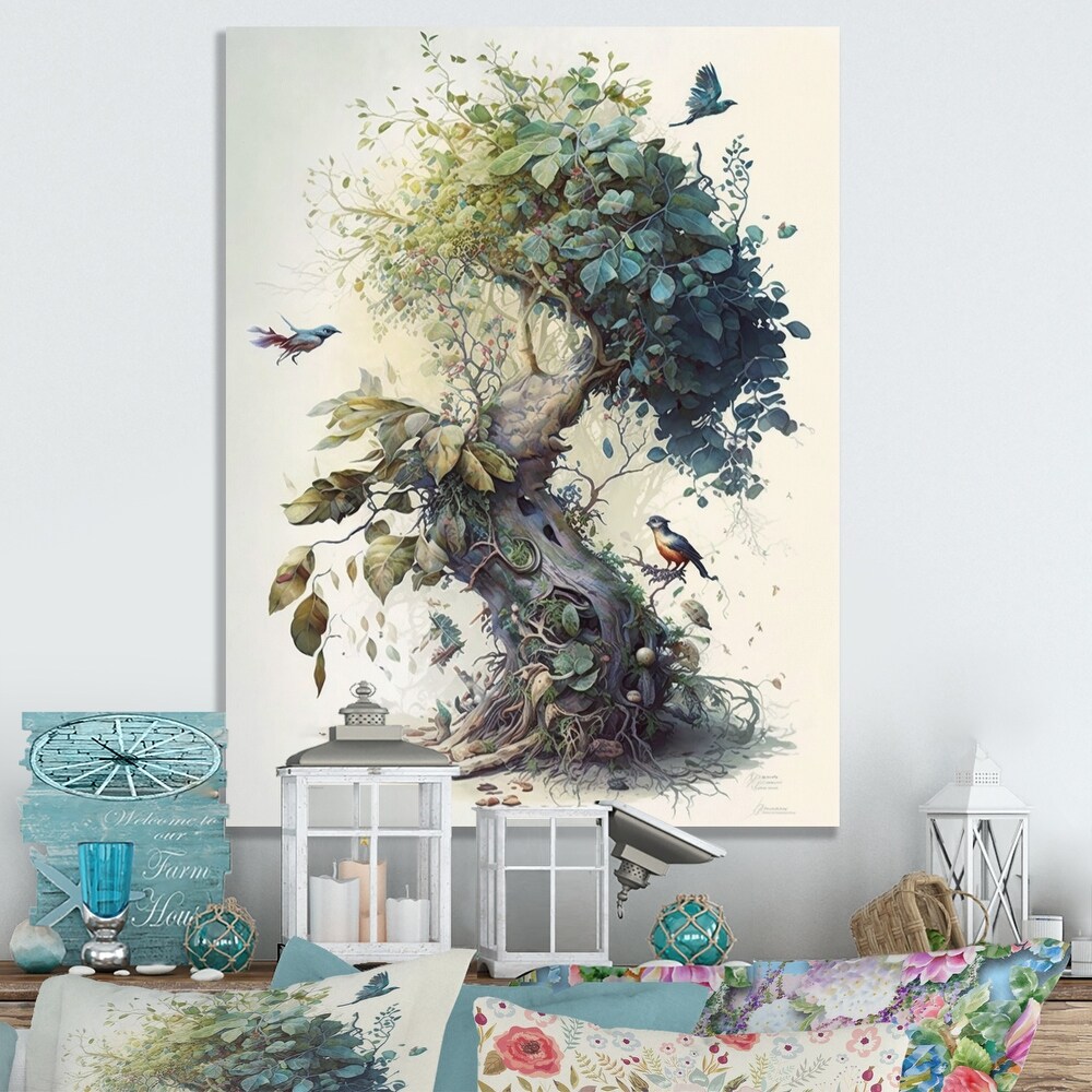 Designart 'Tree In Nature' Tree Metal Wall Art