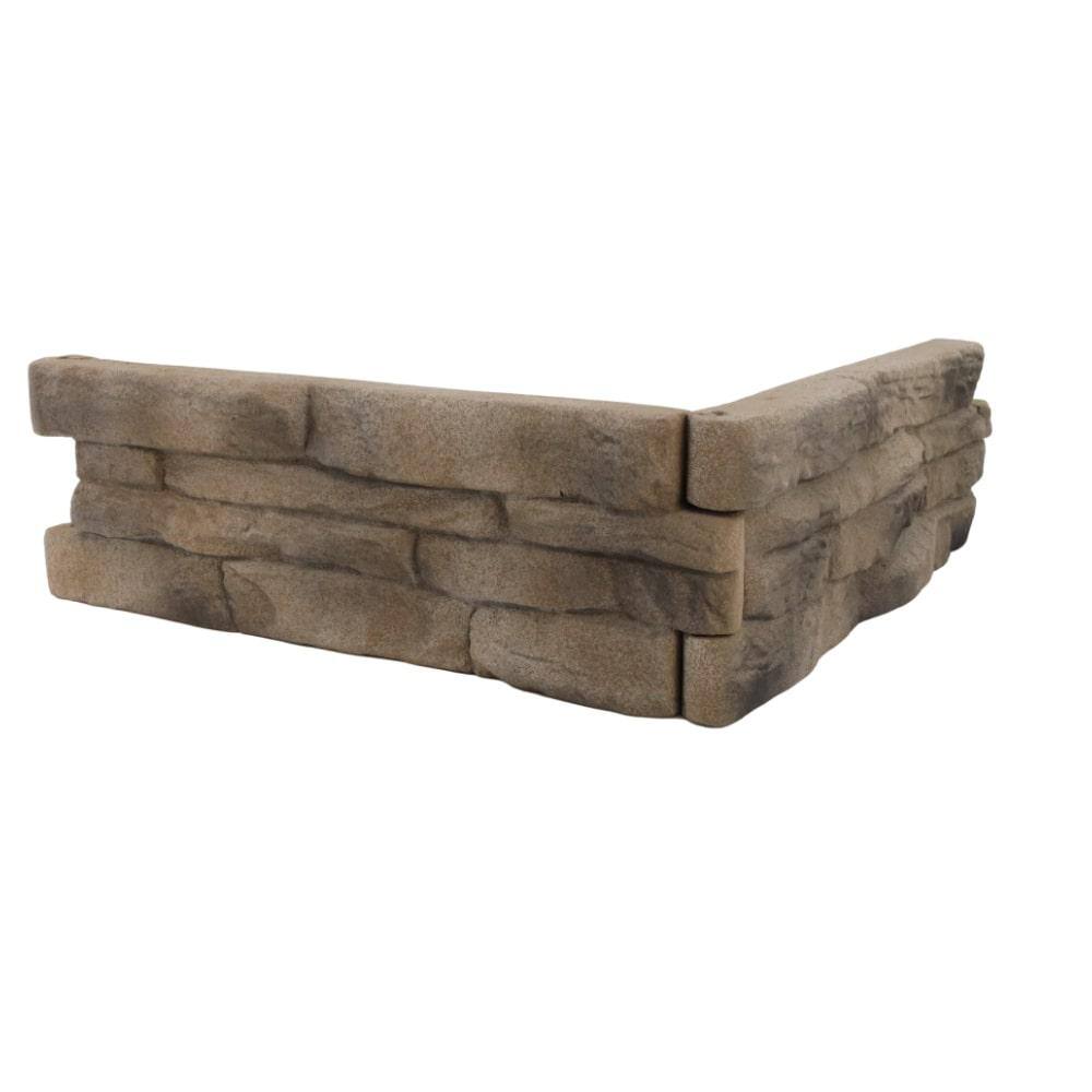 Landecor Raised Garden Bed TanBrown Ledgestones - Composite Polyurethane Natural Look  Feel Stone Garden Planter Box (6-Pack) 60