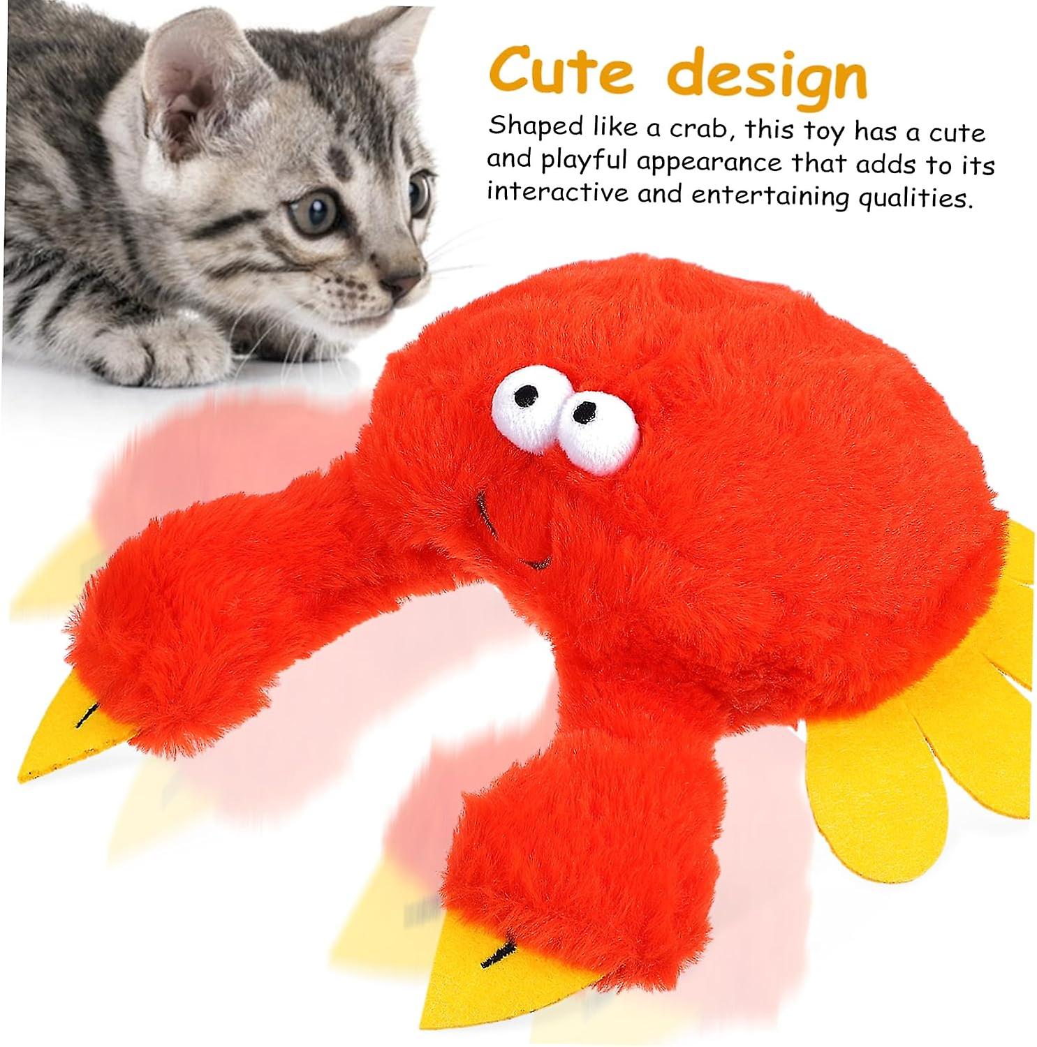 Crab Cat Toy Dog Squeaky Toys Cat Squeaker Toy Catnip Toys For Indoor Cats Dogs Toys Kick Toys Kitten Toy Squeaky Dog Toys Stuffed Animals Cat Toys Pe