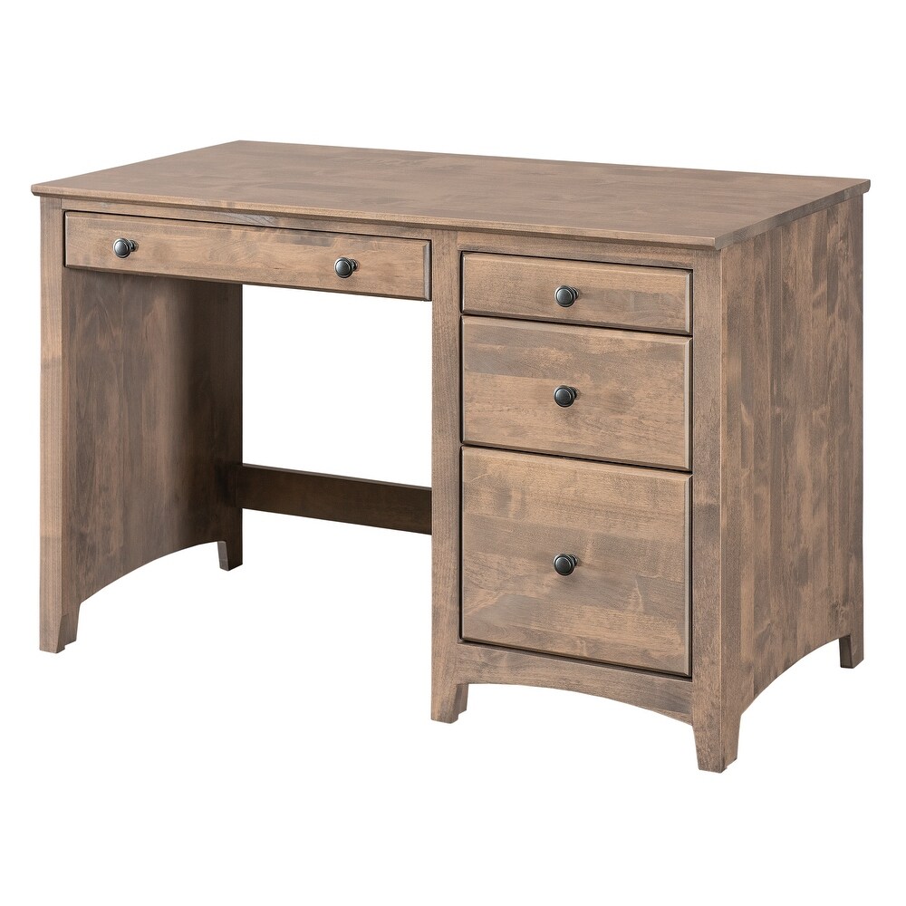 Coder Crossing Solid Wood 4 Drawer Desk