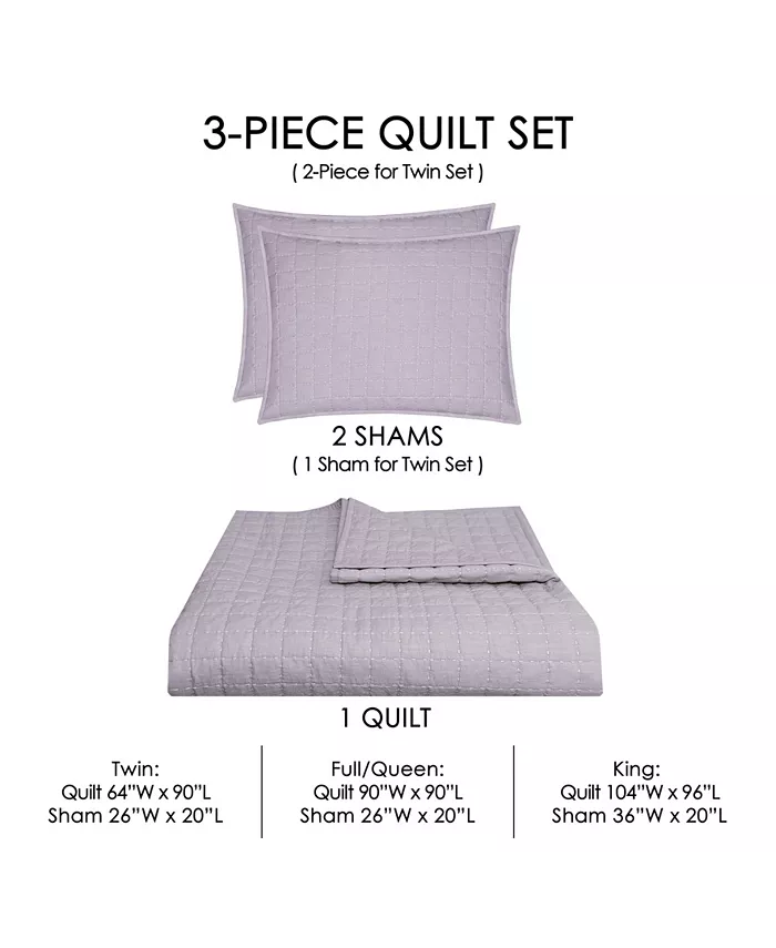 J by J Queen Caspian 2-Pc. Quilt Set， Twin Twin XL