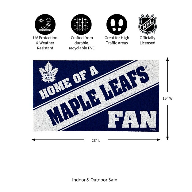 Evergreen Toronto Maple Leafs Pvc Mat Color