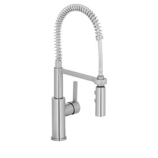 Glacier Bay Statham Single-Handle Coil Spring Neck Kitchen Faucet in Stainless Steel HD67858-0008D2