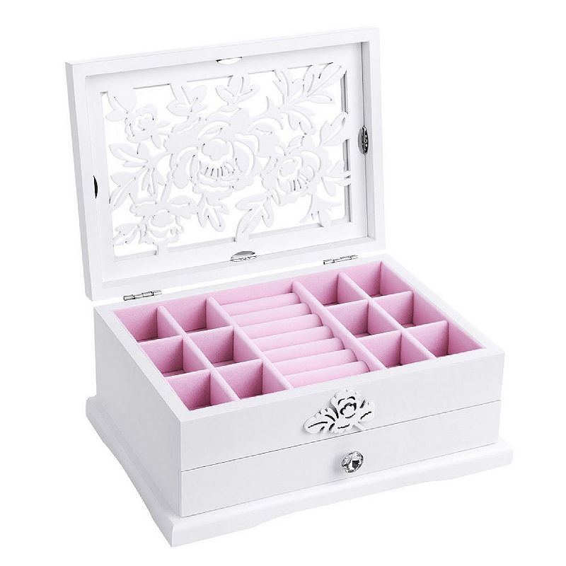 Flower Carving Jewelry Organizer