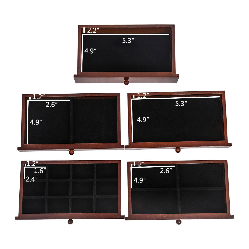 Yescom Jewelry Box Organizer 6-Tier 5-Drawer MDF Wood