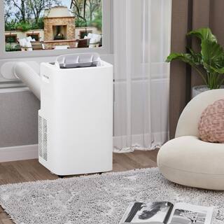 HOMCOM 12000 BTU Portable Air Conditioner with Cooling Dehumidifying Ventilating Function Remote Control  LED Display 823-008