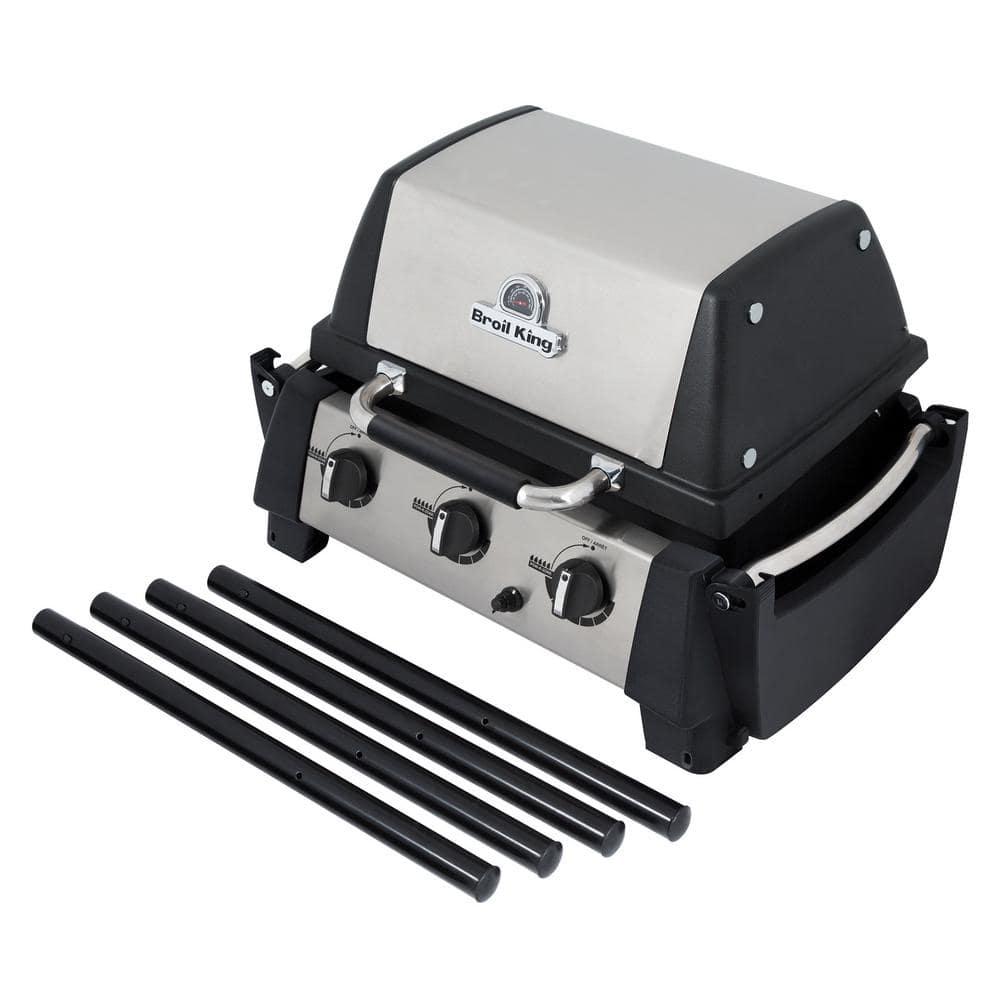 Broil King PortaChef 320 Portable Propane Grill in Stainless Steel and Black