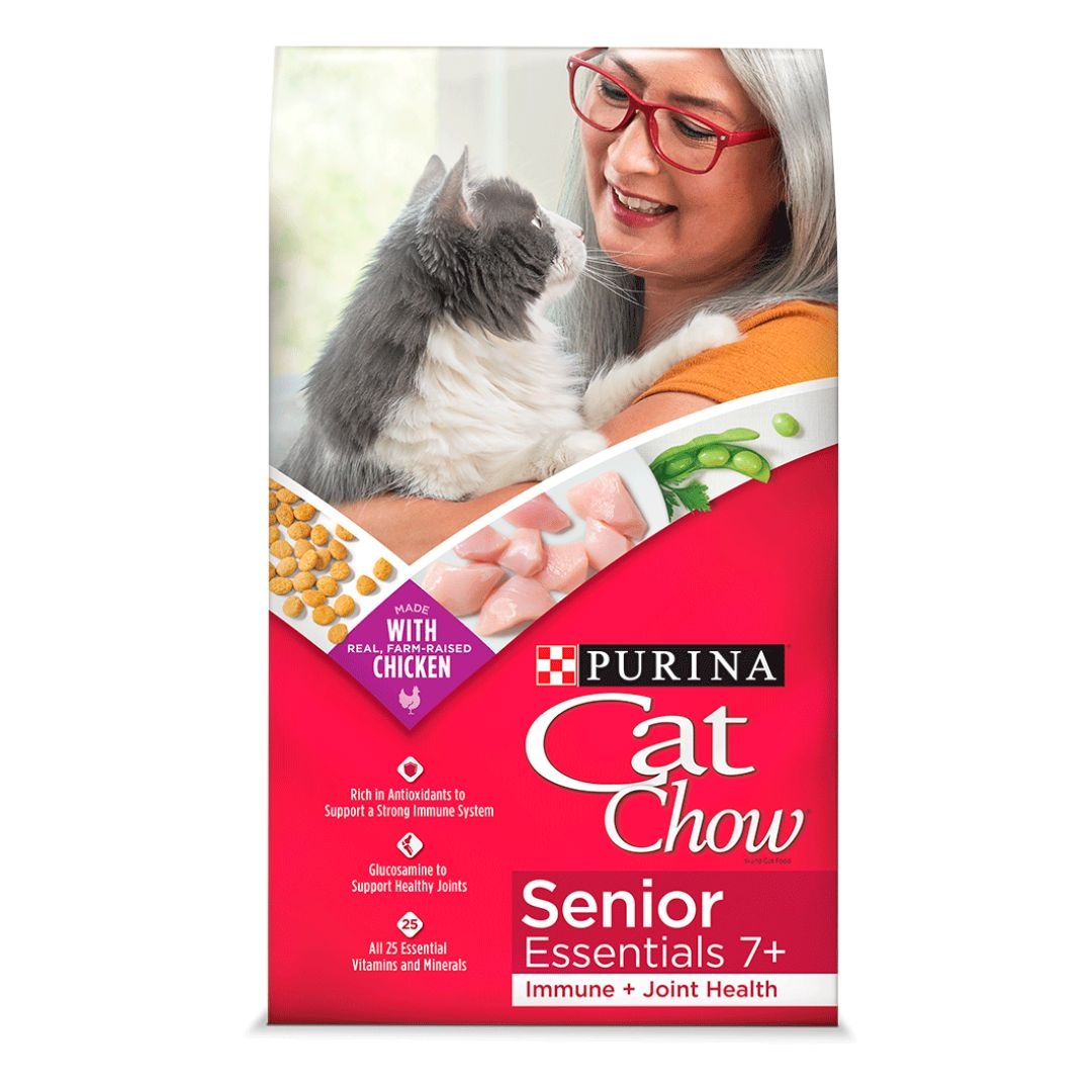 Purina Cat Chow Senior Essentials 7+ Immune + Joint Health - 3.15 lbs.