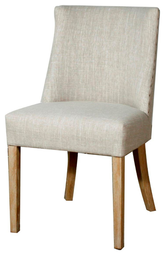 Pierre Fabric Chair  Rice (Set Of 2)   Transitional   Dining Chairs   by Virgil Stanis Design  Houzz