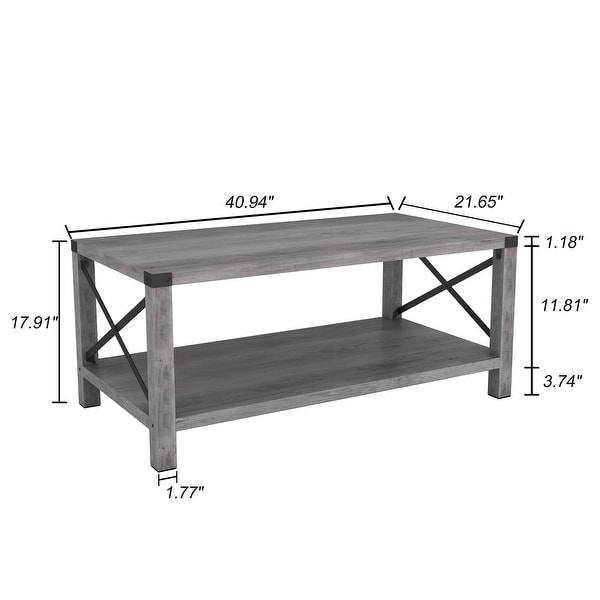 Modern 2-Tier Coffee Table