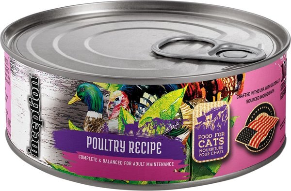 Inception Poultry Recipe Wet Cat Food， 5.5-oz can， case of 24