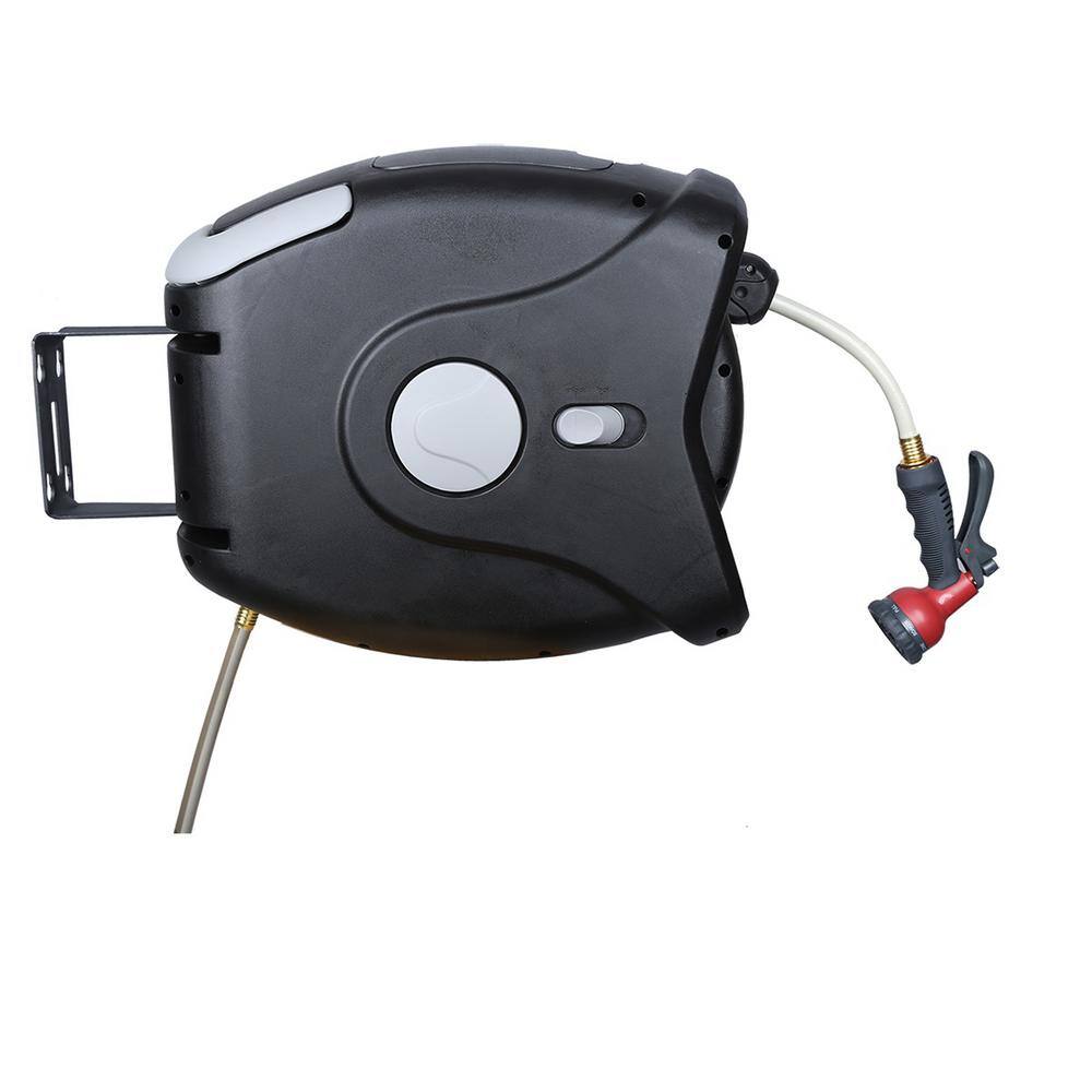 Gartenkraft XG Series 75 ft. Retractable Garden Hose Reel Includes Hose and Spray Nozzle XG-75S