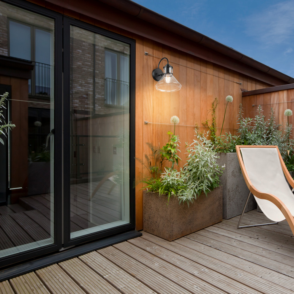 1 Light Black Outdoor Wall Sconce with Seeded Glass Shade   Transitional   Outdoor Wall Lights And Sconces   by Globe Electric  Houzz