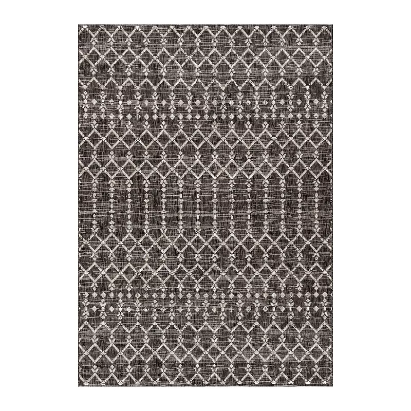 Ourika Moroccan Geometric Textured Weave Indoor/outdoor Area Rug