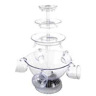 GREAT NORTHERN 3-Tier 1.5 Gal Party Drink Dispenser - Fountain with LED Light Base and 5 Cups 83-DT6150