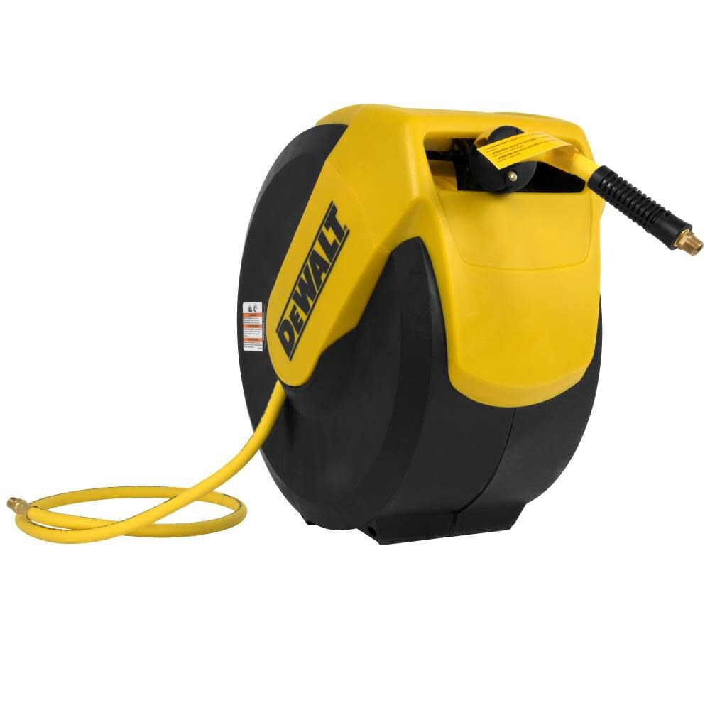 DW 3/8 in. x 50 ft. Enclosed Air Hose Reel with Hybrid Hose DXCM024-0345 from DW