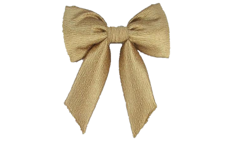 12 Gold Plush Bow