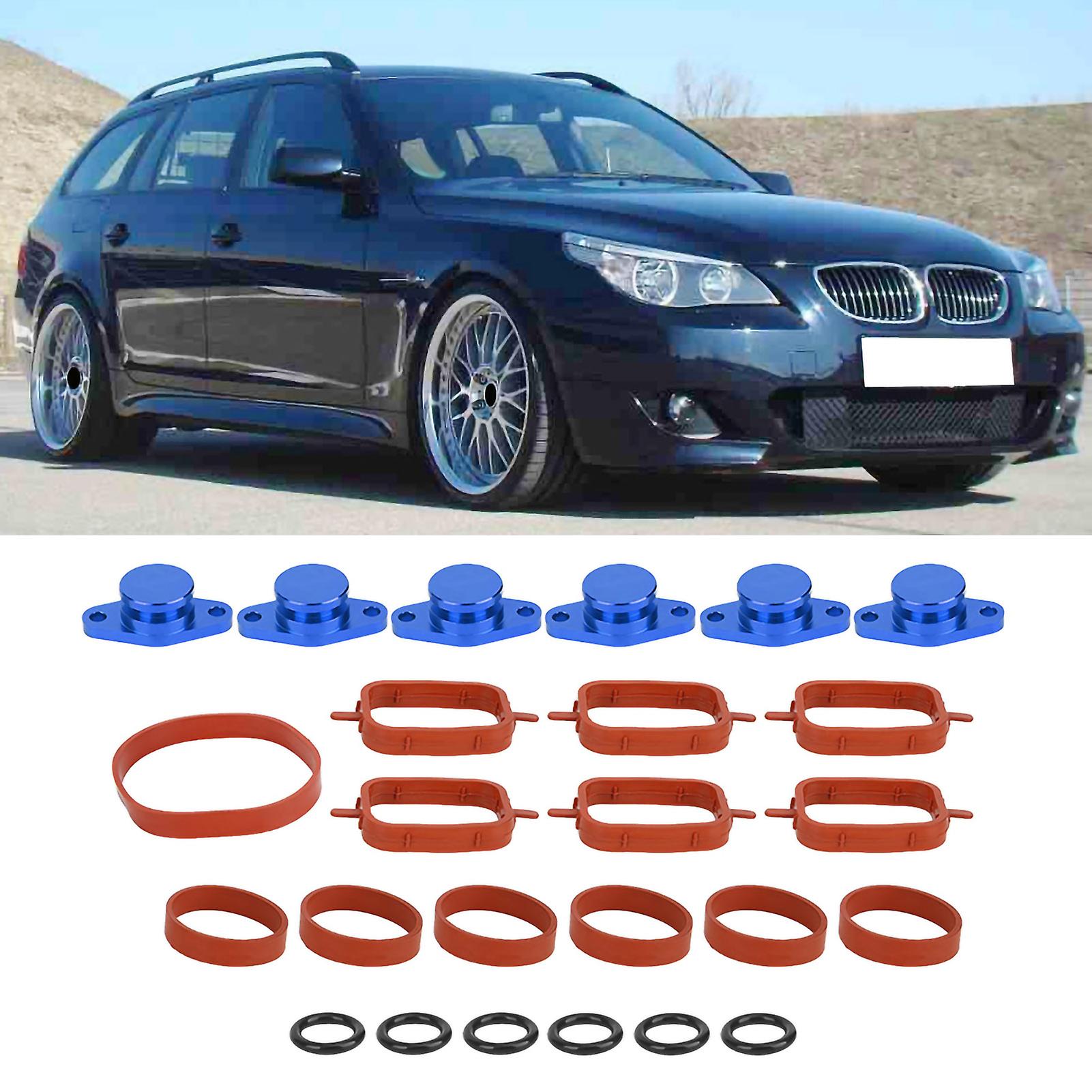 6x22mm Engine Swirl Flaps Delete Blanking Plugs With Rubber Gaskets Fit For M57/m57d25(blue)