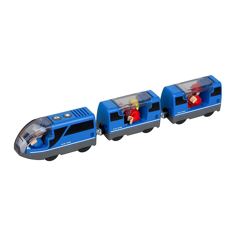 Electric Train Toy Battery Powered Magnetic Train Compatible Wooden Track Children Toy Birthday Gift Type A