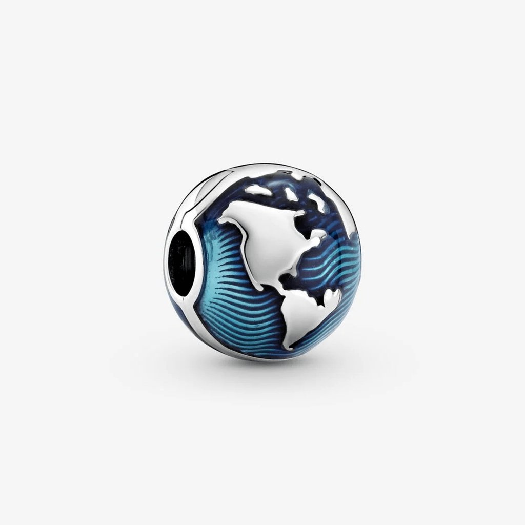 PANDORA  Blue Globe Clip Charm